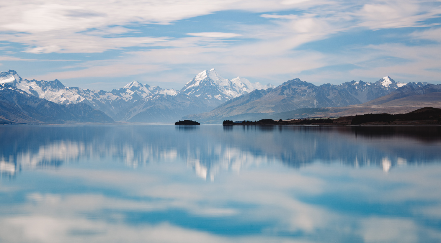 mount cook from lake pukaki